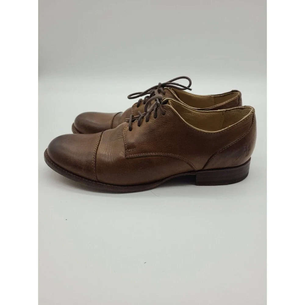 FRYE Bowery Men’s Dress Shoe Size 10B Oxford Cap Toe Brown